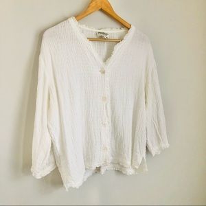 Vintage Boho White Blouse